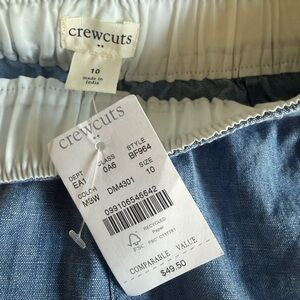 NWT Crewcuts chambray shorts - Girls size 10
